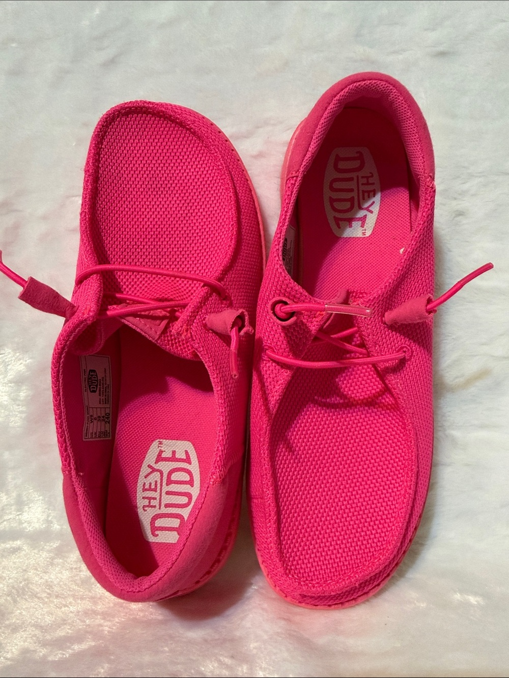 Hey Dude Wendy Funk Mono Electric Pink Canvas Slip On